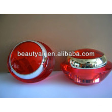 15ml 30ml 50ml Red Creme Frasco de acrílico cosmético com PP Inner Jar